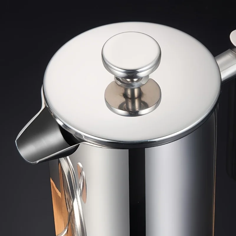 French Press Coffee Maker - Elegante Caffettiera French Press in Acciaio