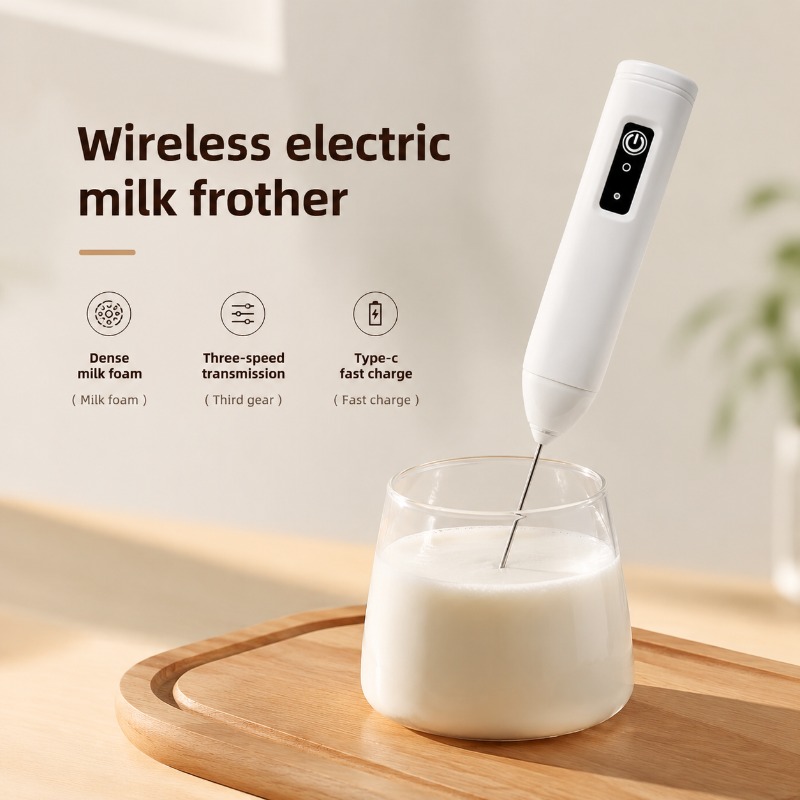 Healthy Kitchen Gadgets - Montalatte Elettrico + Sbattitore per Uova