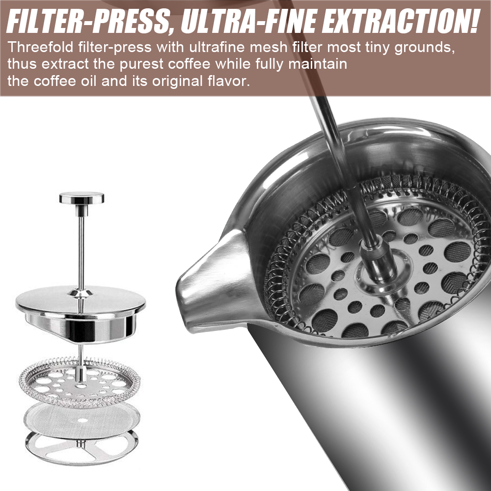 Caffettiera francese di grande - French Press Coffee Maker recensione e prezzo