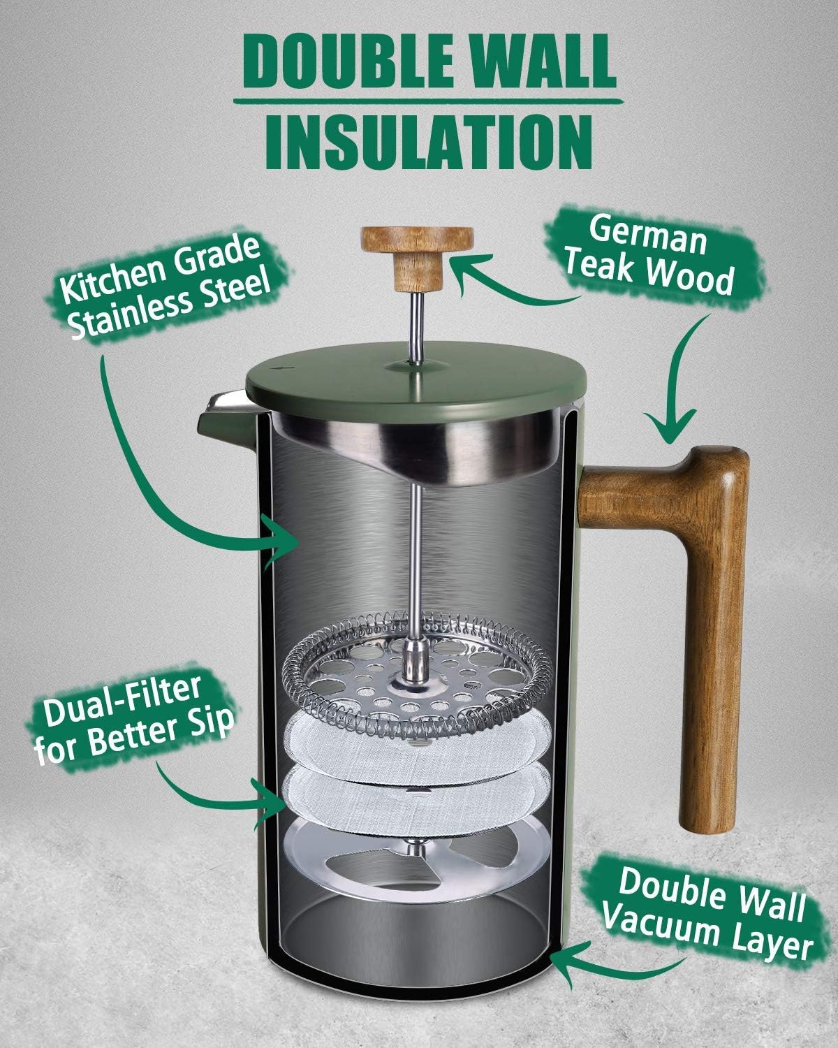 POLIVIAR Set Combinato: Caffet - French Press Coffee Maker recensione e prezzo